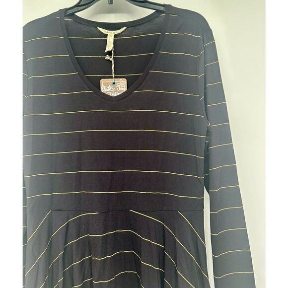 Matilda Jane Wonderment Enjoy the Party Long Sleeve Size M black gold - Picture 3 of 7